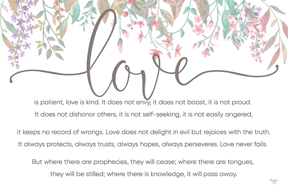 Love is Patient art print by Mollie B. for $57.95 CAD