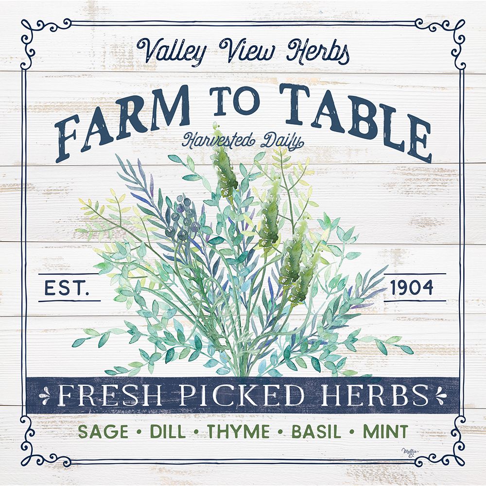 Fresh Picked Herbs art print by Mollie B. for $57.95 CAD