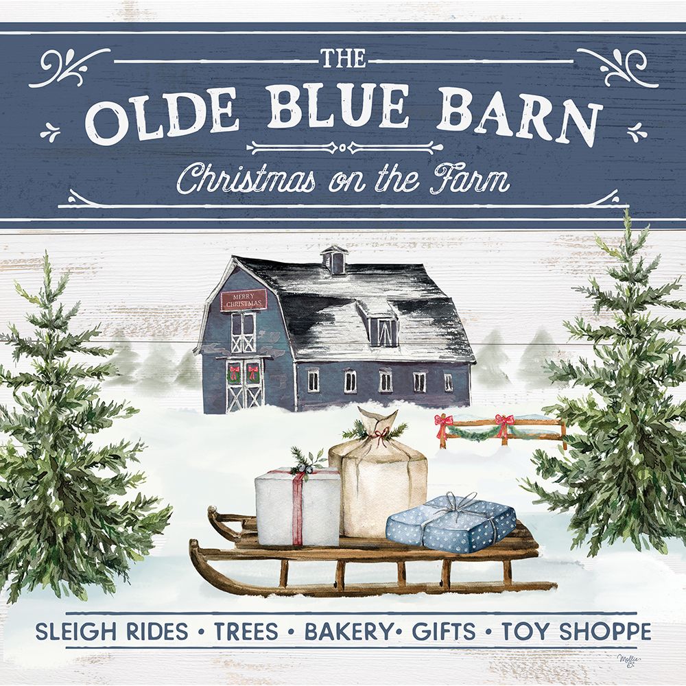 The Olde Blue Barn art print by Mollie B. for $57.95 CAD