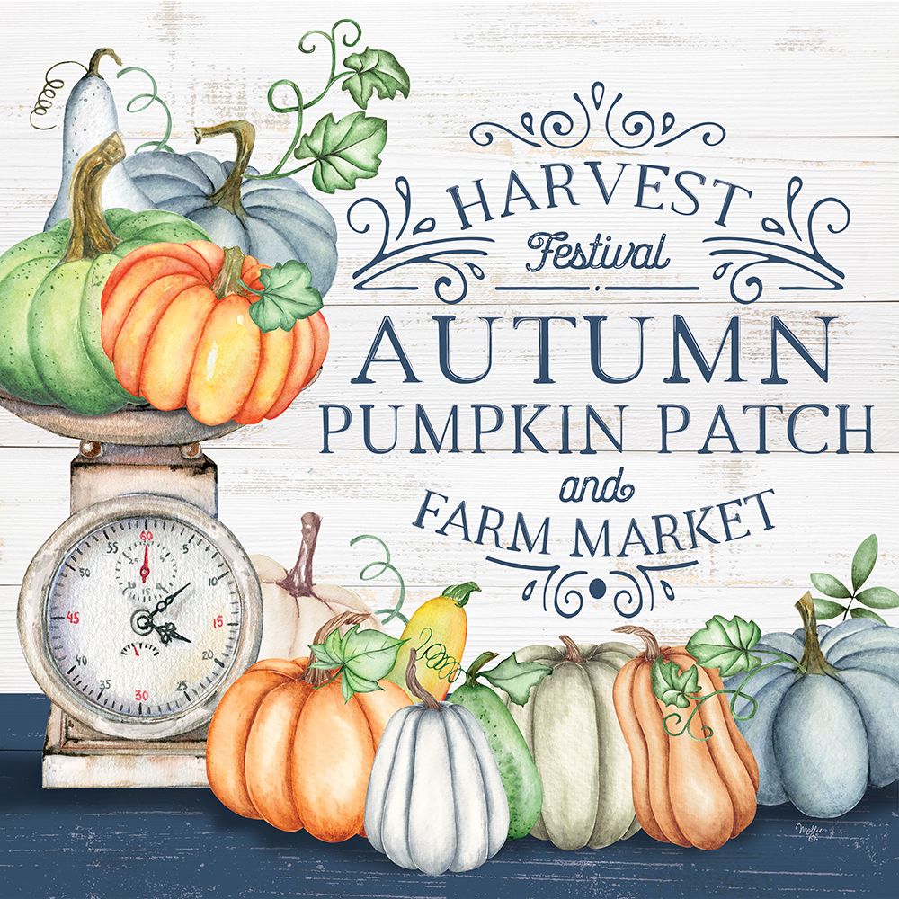 Harvest Festival Autumn Pumpkin Patch art print by Mollie B. for $57.95 CAD