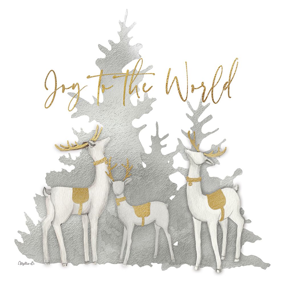 Woodland Deer Joy to the World art print by Mollie B. for $57.95 CAD