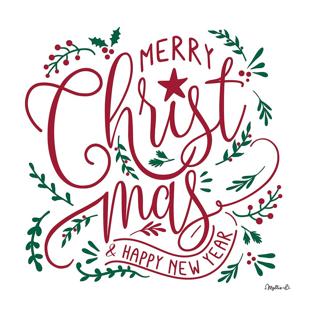 Merry Christ-mas I art print by Mollie B. for $57.95 CAD