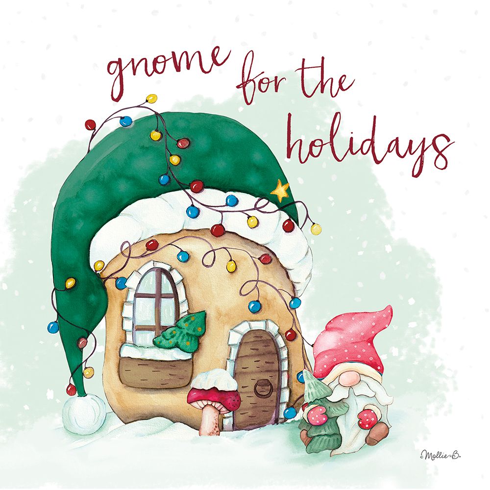 Gnome for the Holidays art print by Mollie B. for $57.95 CAD