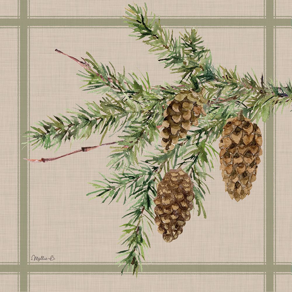 Pinecone Branch art print by Mollie B. for $57.95 CAD