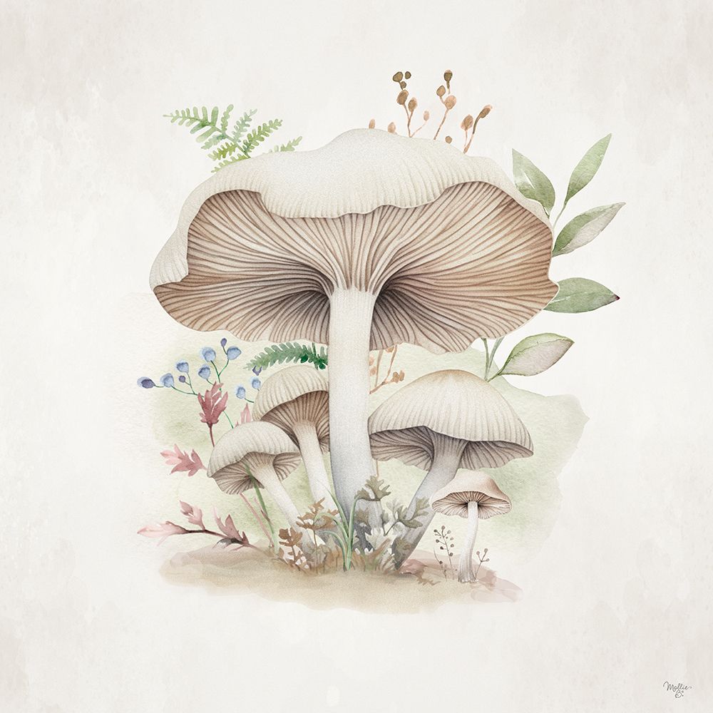Toadstool Hideaway I art print by Mollie B. for $57.95 CAD
