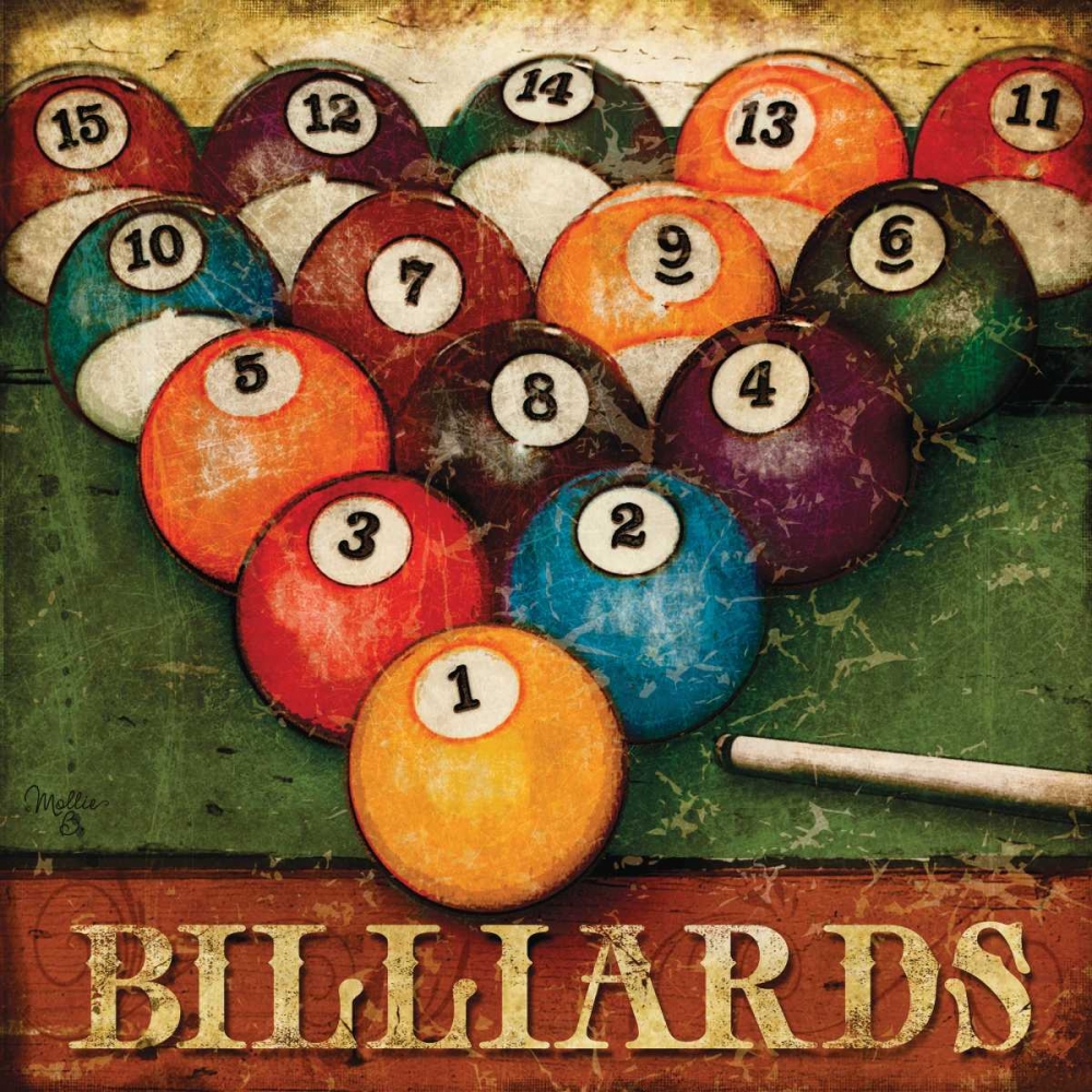 Billiards art print by Mollie B. for $57.95 CAD
