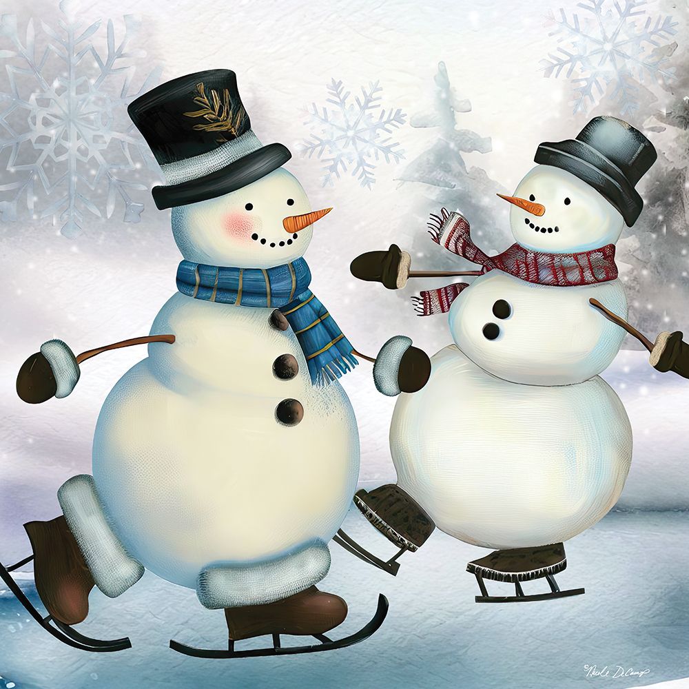 Snowmen Friends III art print by Nicole DeCamp for $57.95 CAD