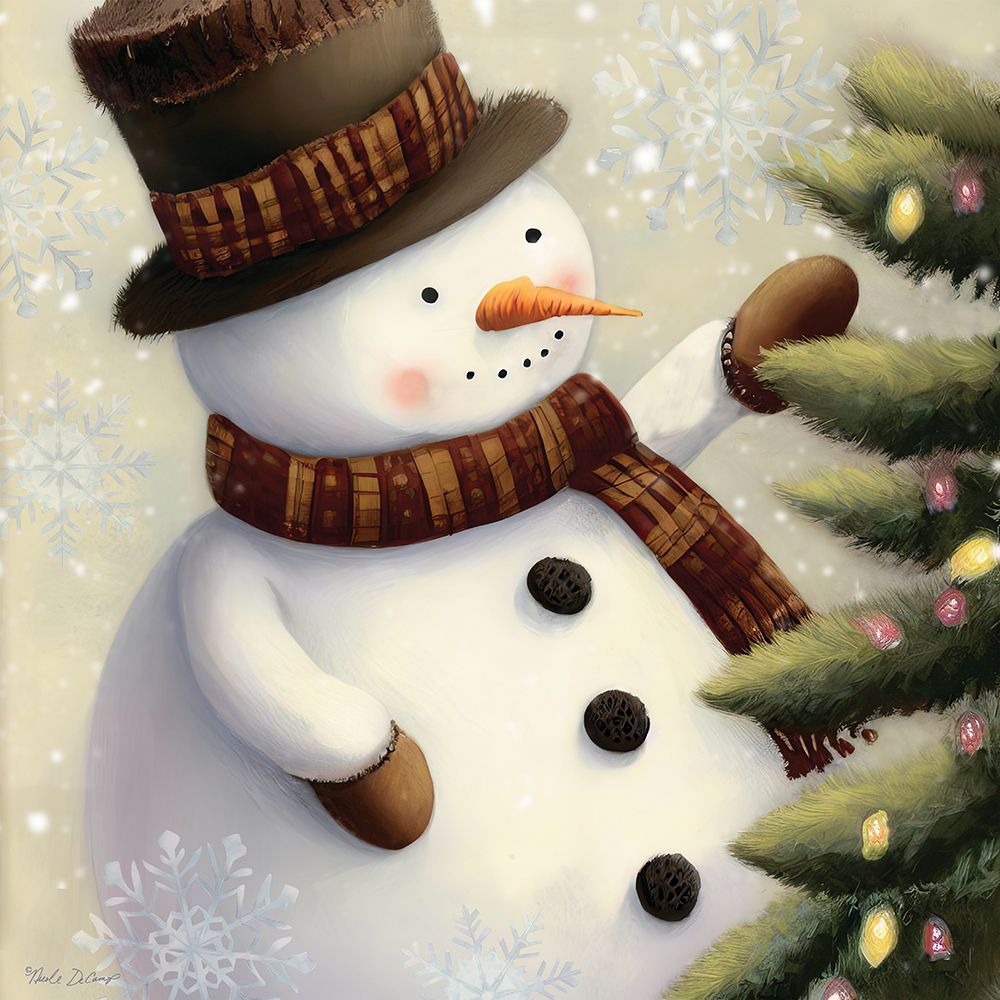 Snowmen Friends IV art print by Nicole DeCamp for $57.95 CAD