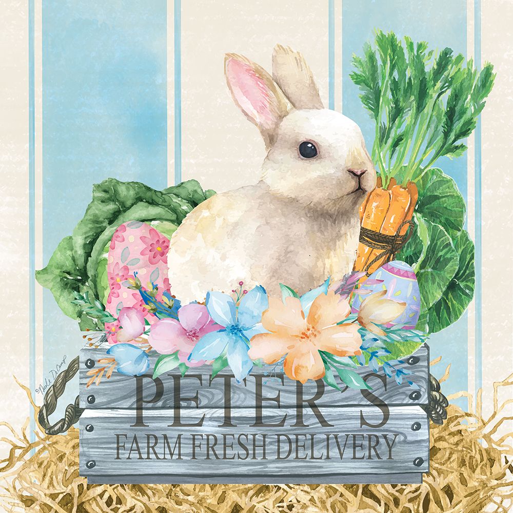 Peters Rabbit Delivery art print by Nicole DeCamp for $57.95 CAD