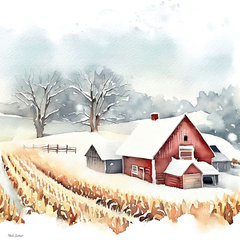 Winter Farms II art print by Nicole DeCamp for $57.95 CAD
