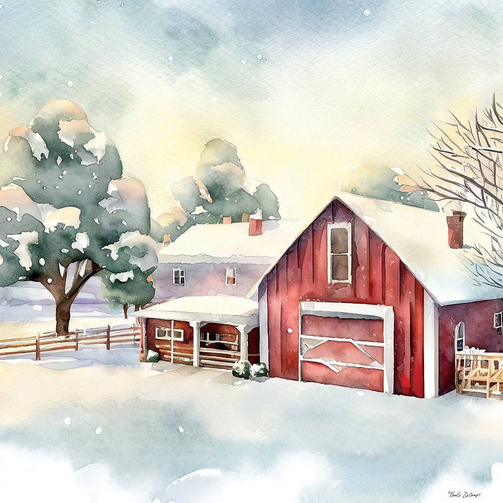 Winter Farms III art print by Nicole DeCamp for $57.95 CAD