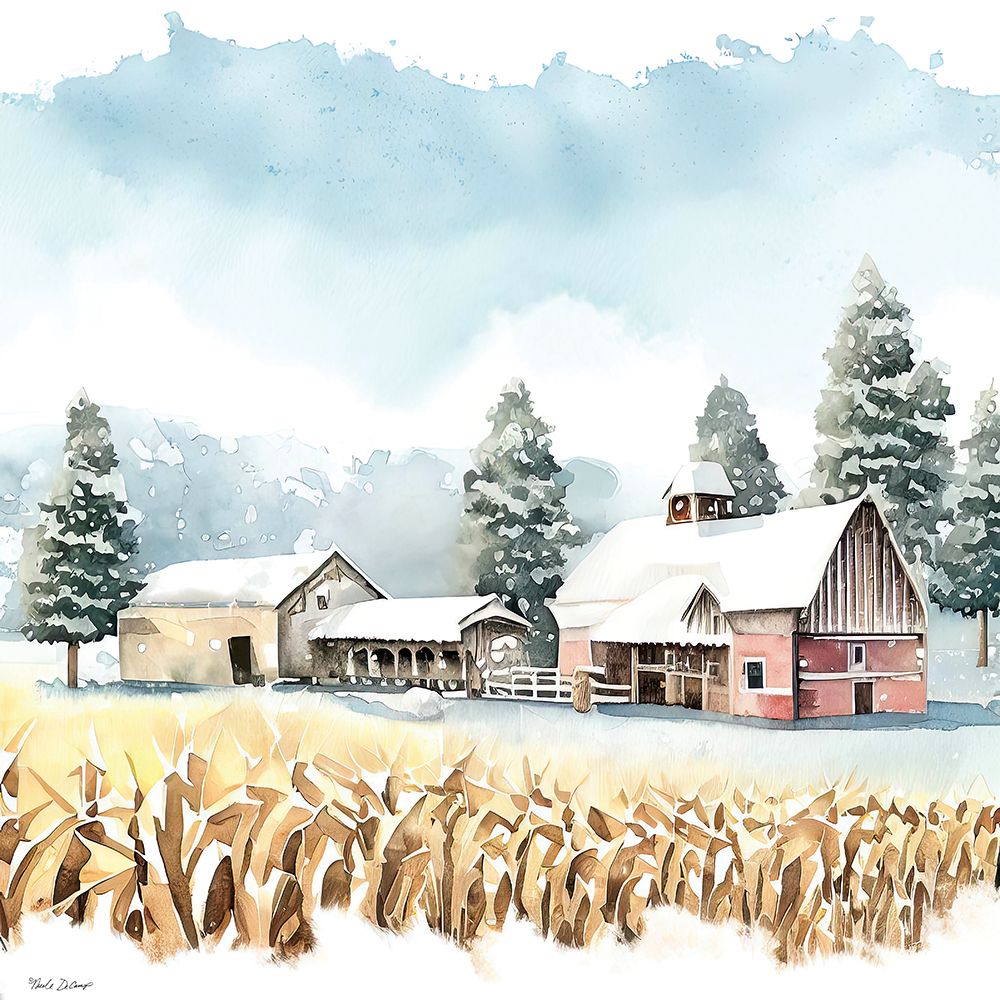 Winter Farms IV art print by Nicole DeCamp for $57.95 CAD