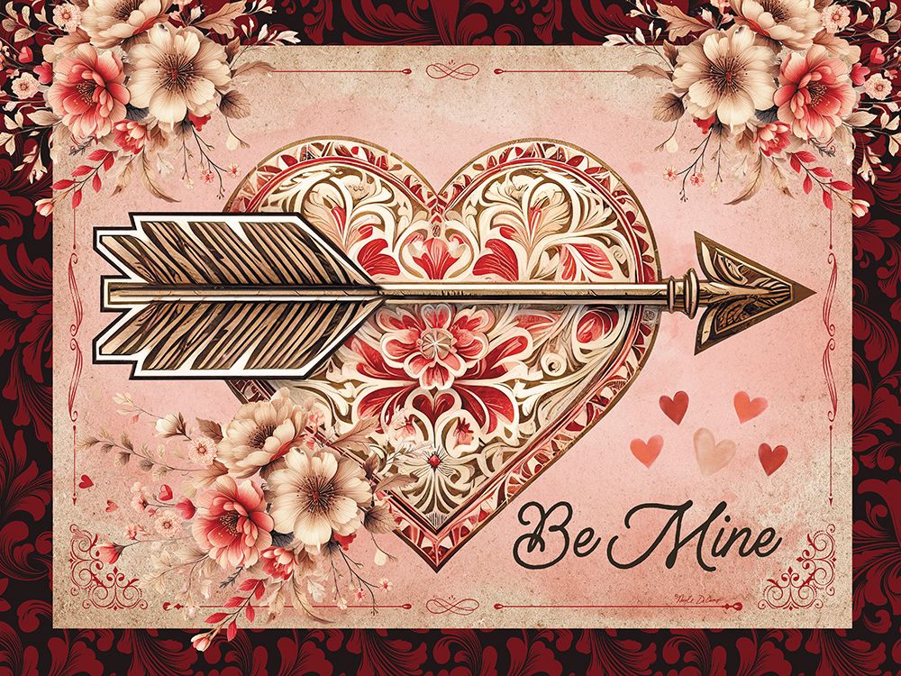 Be Mine Heart with Arrow art print by Nicole DeCamp for $57.95 CAD