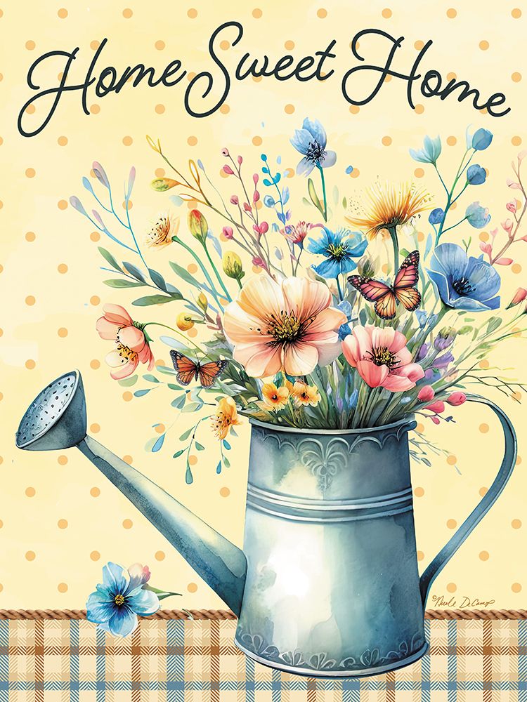Home Sweet Home Spring Flowers art print by Nicole DeCamp for $57.95 CAD