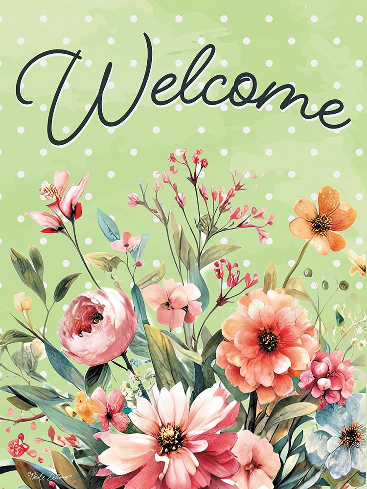 Welcome Spring Flowers art print by Nicole DeCamp for $57.95 CAD