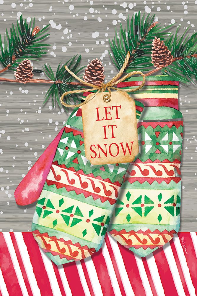 Let It Snow Mittens art print by Nicole DeCamp for $57.95 CAD