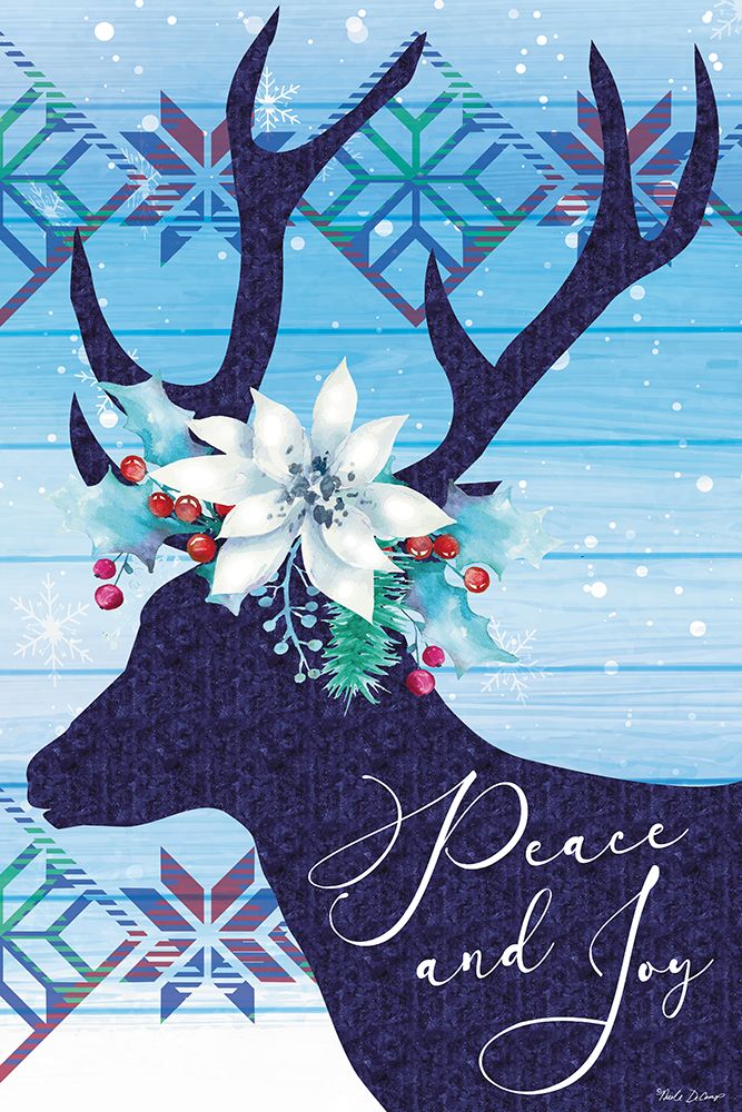 Christmas Deer art print by Nicole DeCamp for $57.95 CAD