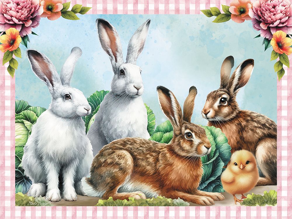 Cabbage Patch Rabbits art print by Nicole DeCamp for $57.95 CAD