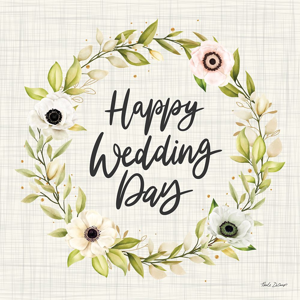 Happy Wedding Day art print by Nicole DeCamp for $57.95 CAD
