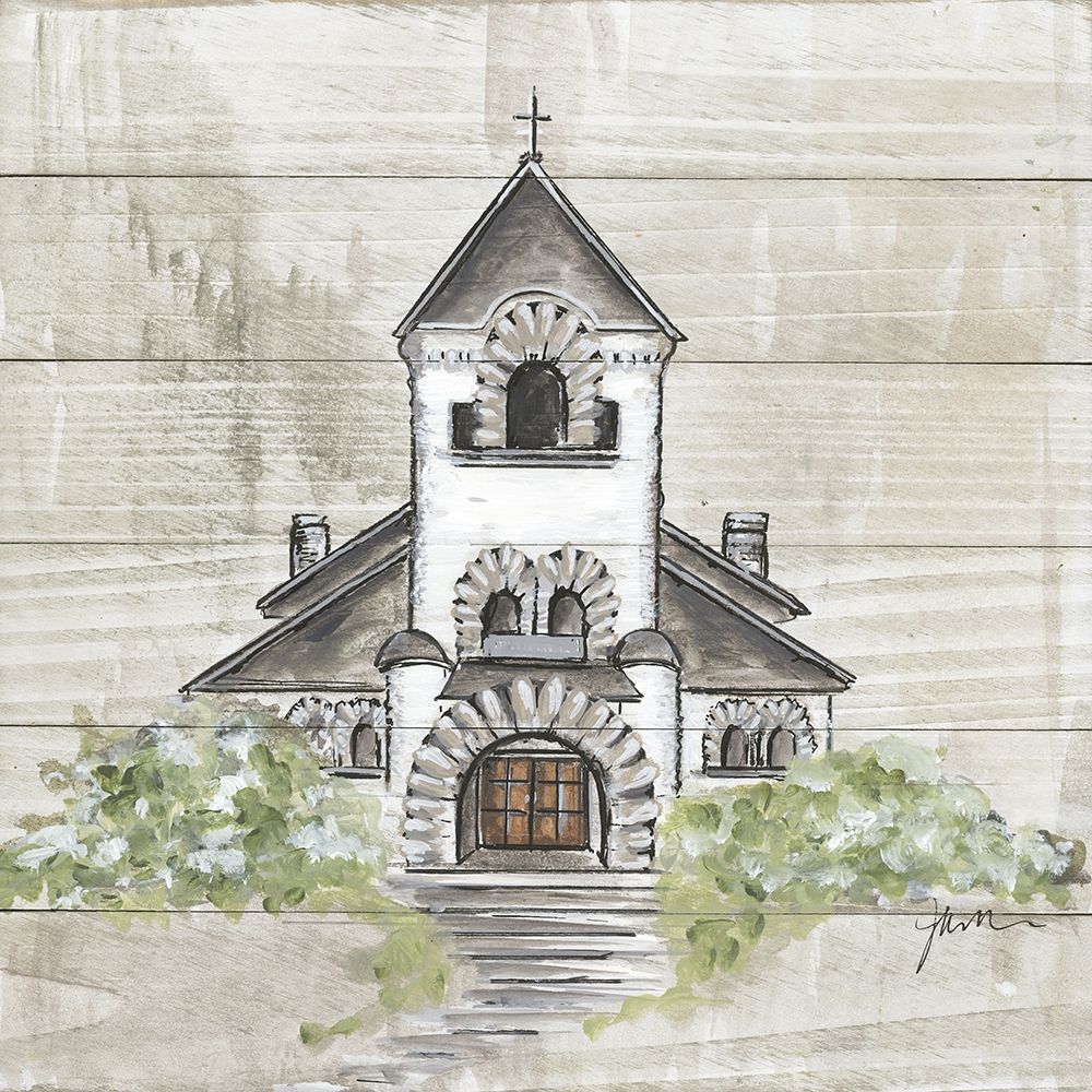 Hometown Church art print by Julie Norkus for $57.95 CAD