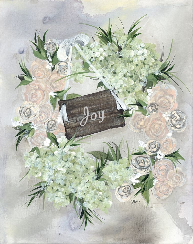 Hydrangea Wreath Pale Pink art print by Julie Norkus for $57.95 CAD