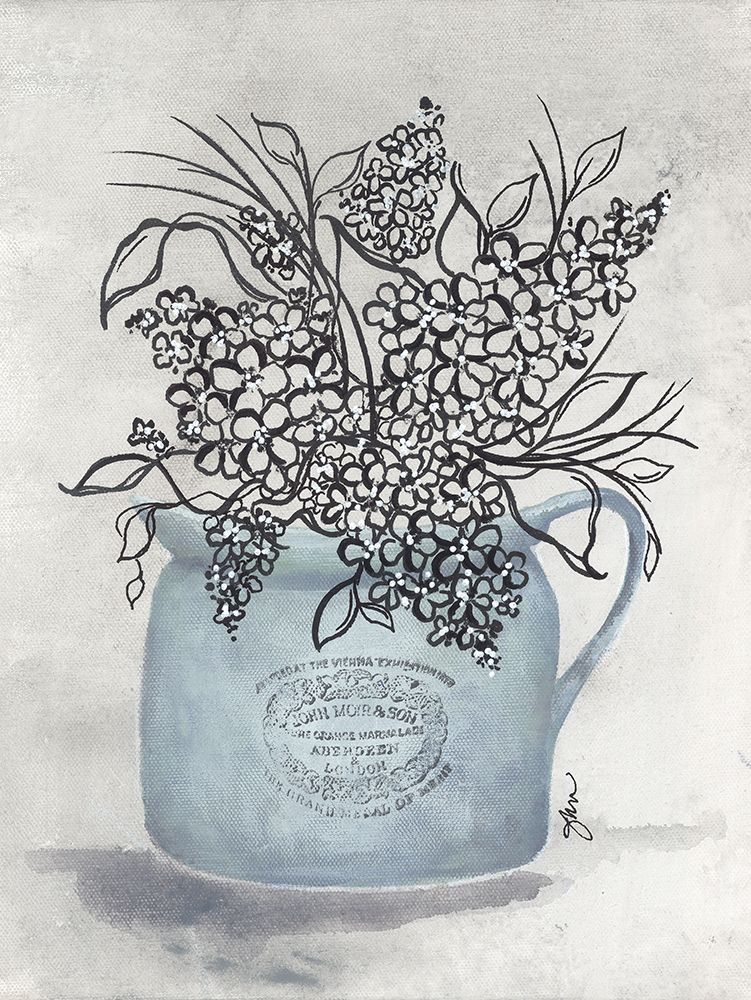Sketchy Floral Enamel Pot art print by Julie Norkus for $57.95 CAD