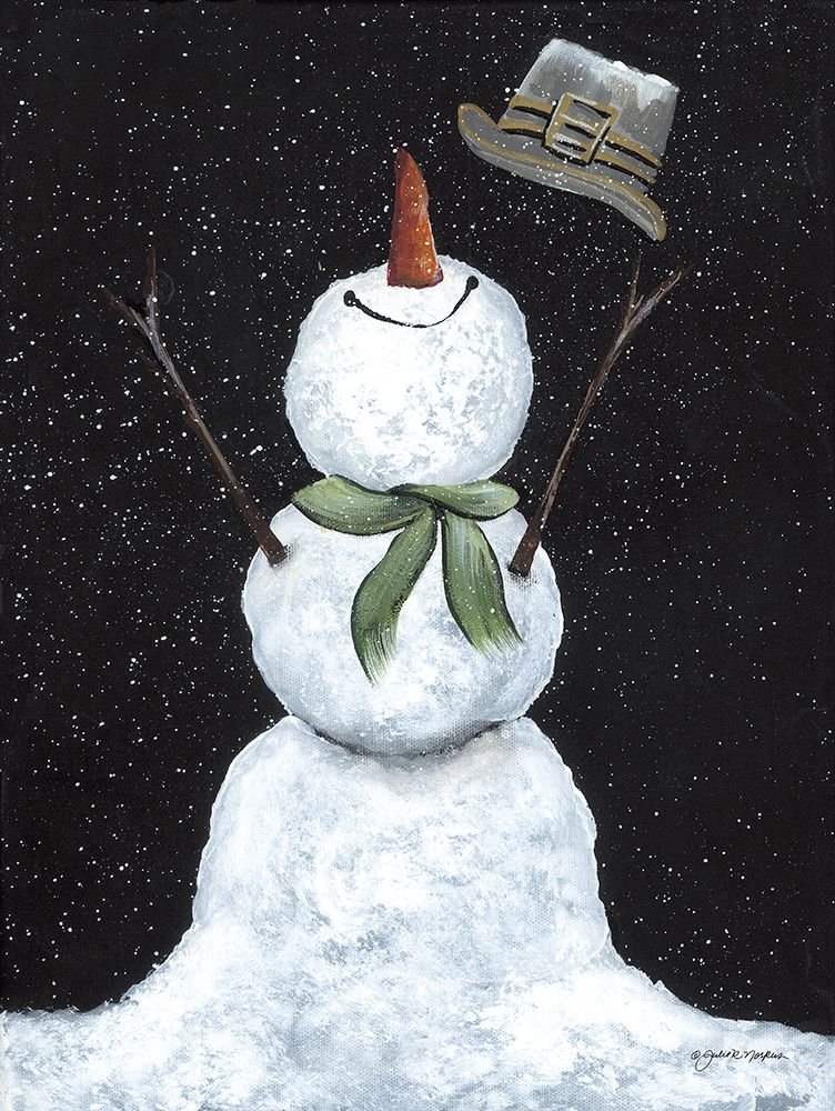 Happy Snowman art print by Julie Norkus for $57.95 CAD