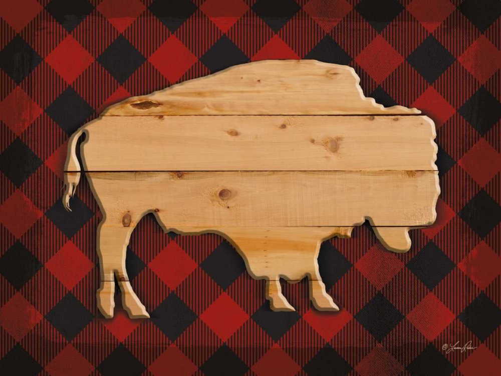 Wood and Plaid Buffalo art print by Lauren Rader for $57.95 CAD