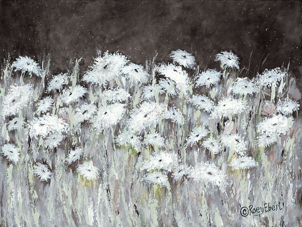 Field of Flowers on a Starry Night art print by Roey Ebert for $57.95 CAD