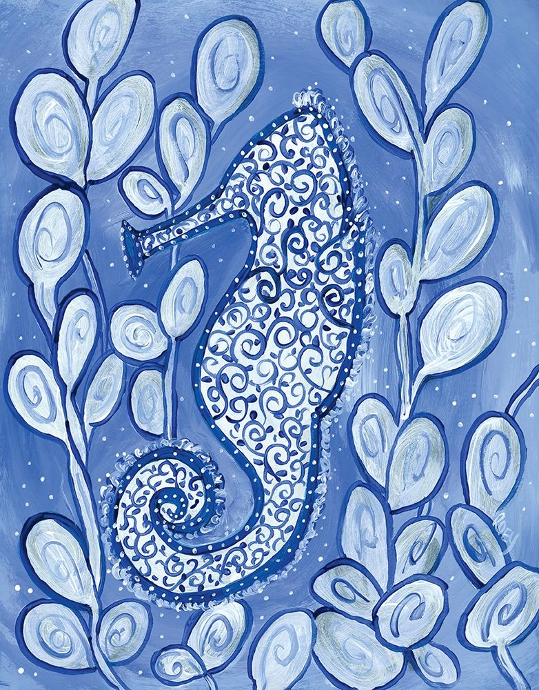 Whimsical Seahorse art print by Roey Ebert for $57.95 CAD
