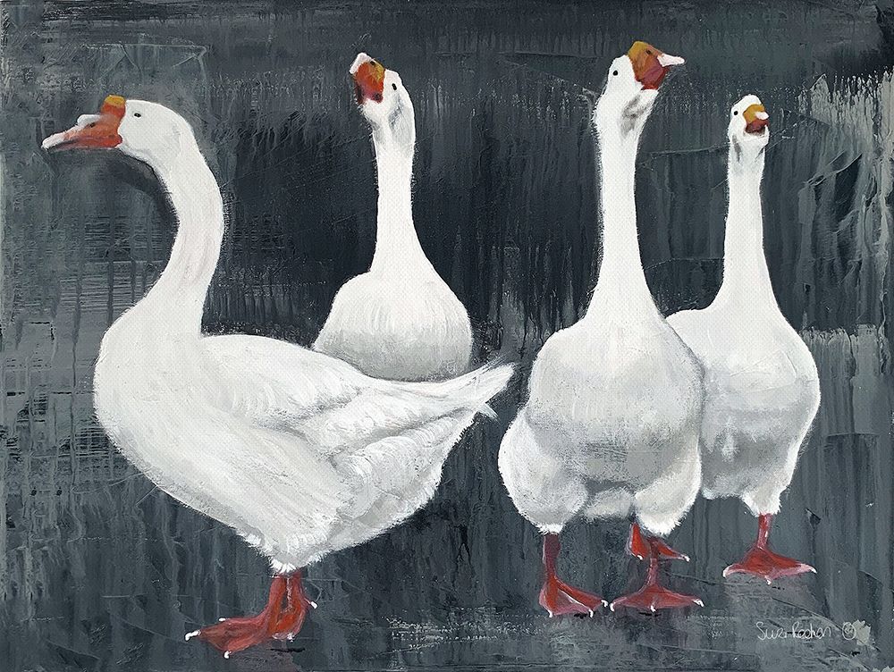 Gaggle of Geese art print by Suzi Redman for $57.95 CAD