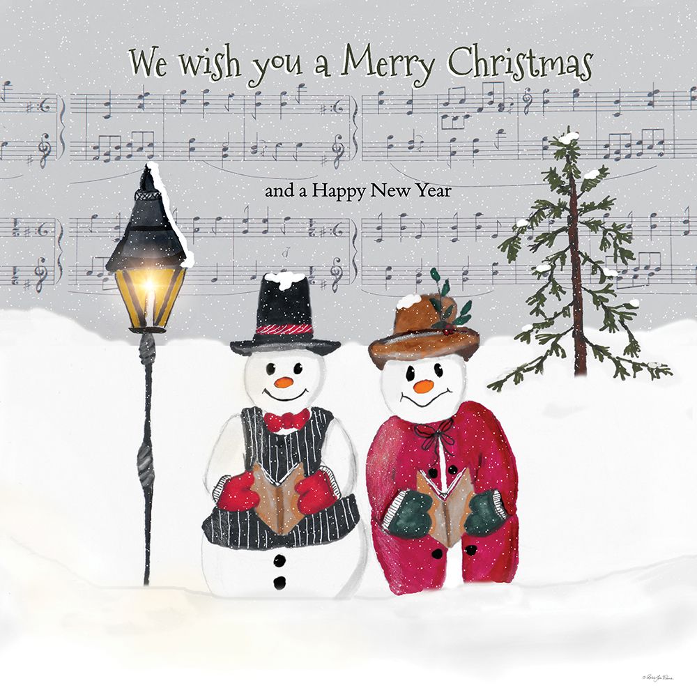We Wish You a Merry Christmas Snowmen art print by Robin-Lee Viera for $57.95 CAD