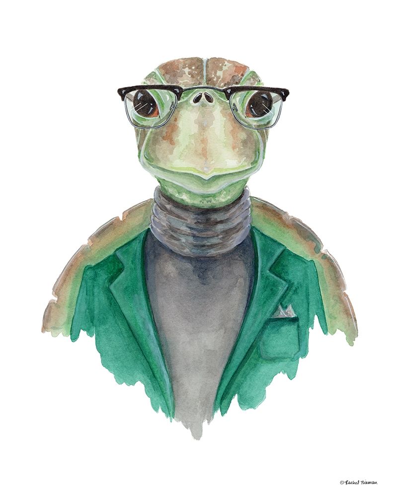 Turtle in a Turtleneck art print by Rachel Nieman for $57.95 CAD