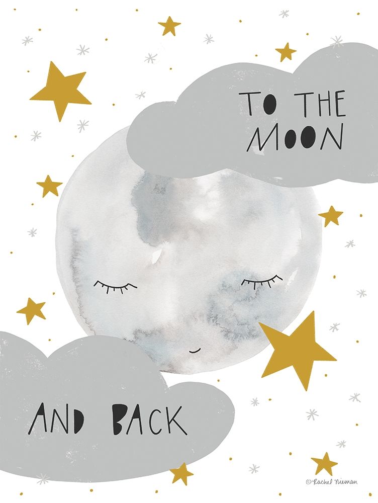 Moon and Back art print by Rachel Nieman for $57.95 CAD