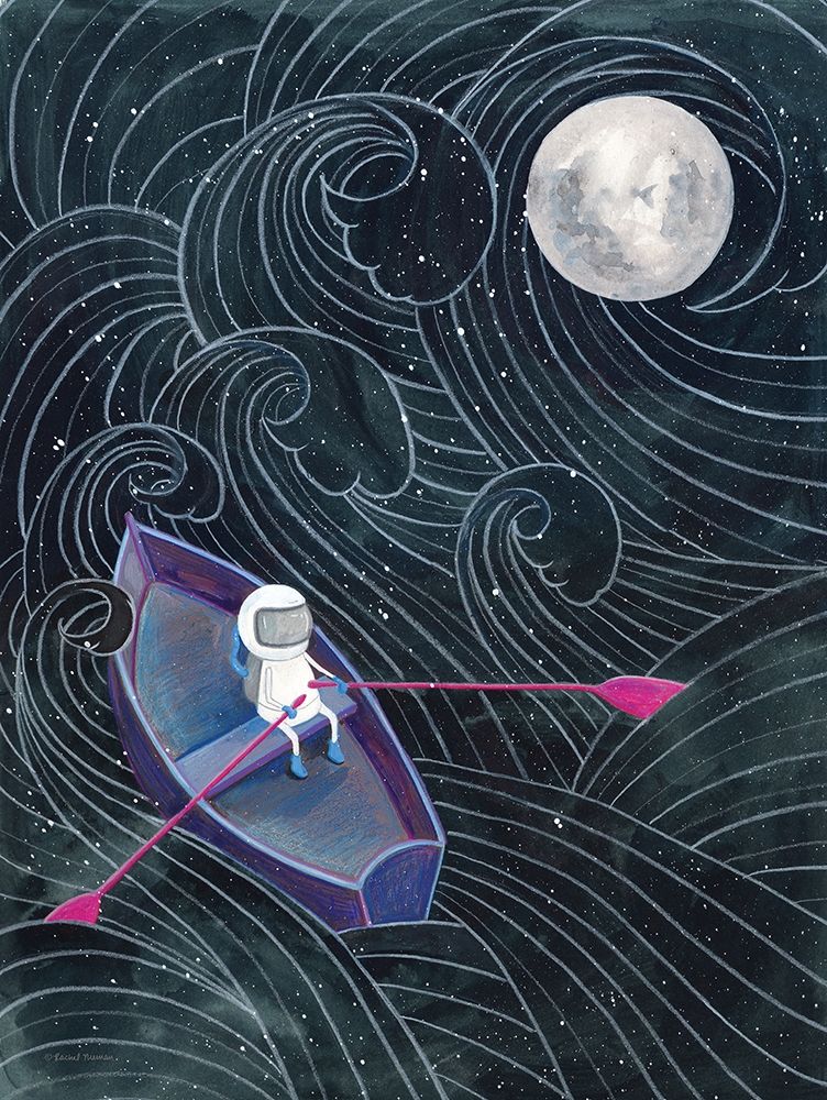 Boat to the Moon art print by Rachel Nieman for $57.95 CAD