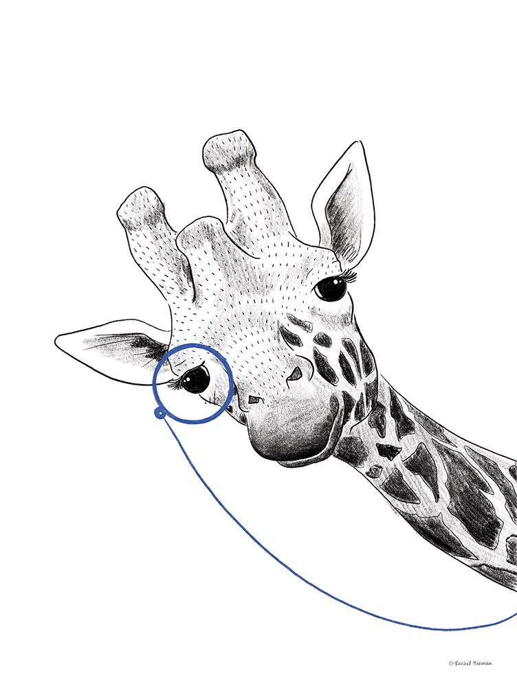 Giraffe With a Monocle art print by Rachel Nieman for $57.95 CAD