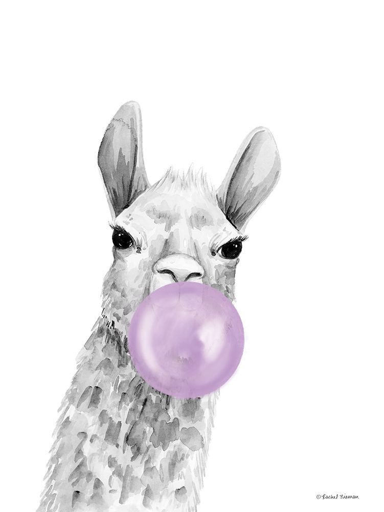 Bubblegum Alpaca art print by Rachel Nieman for $57.95 CAD