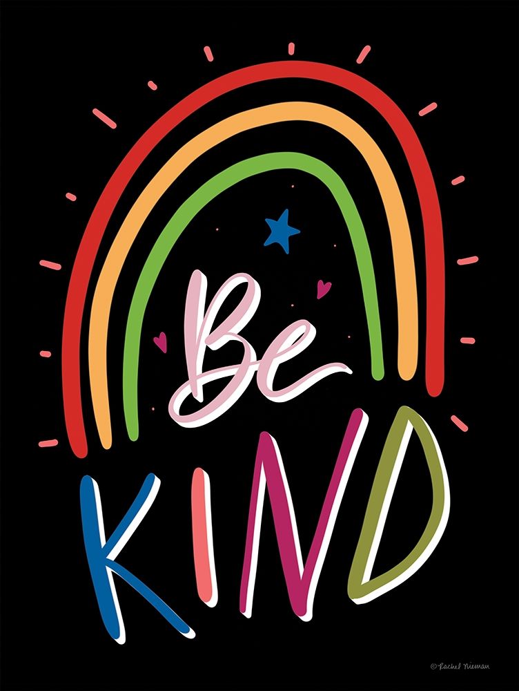 Be Kind Rainbow art print by Rachel Nieman for $57.95 CAD