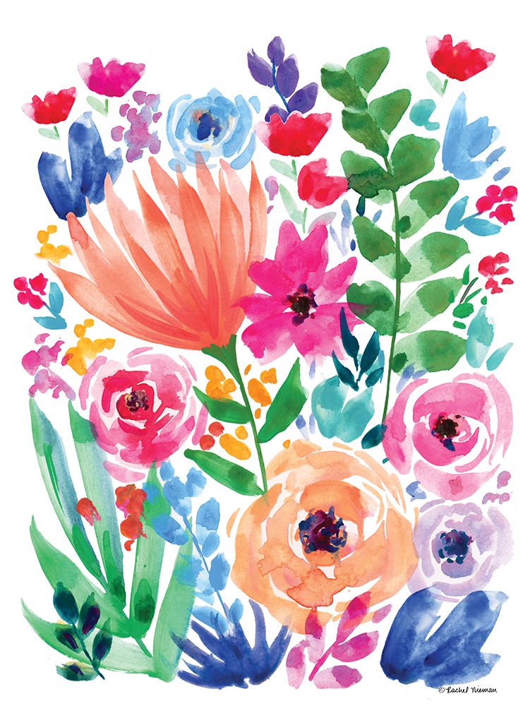 Vibrant Flowers II art print by Rachel Nieman for $57.95 CAD