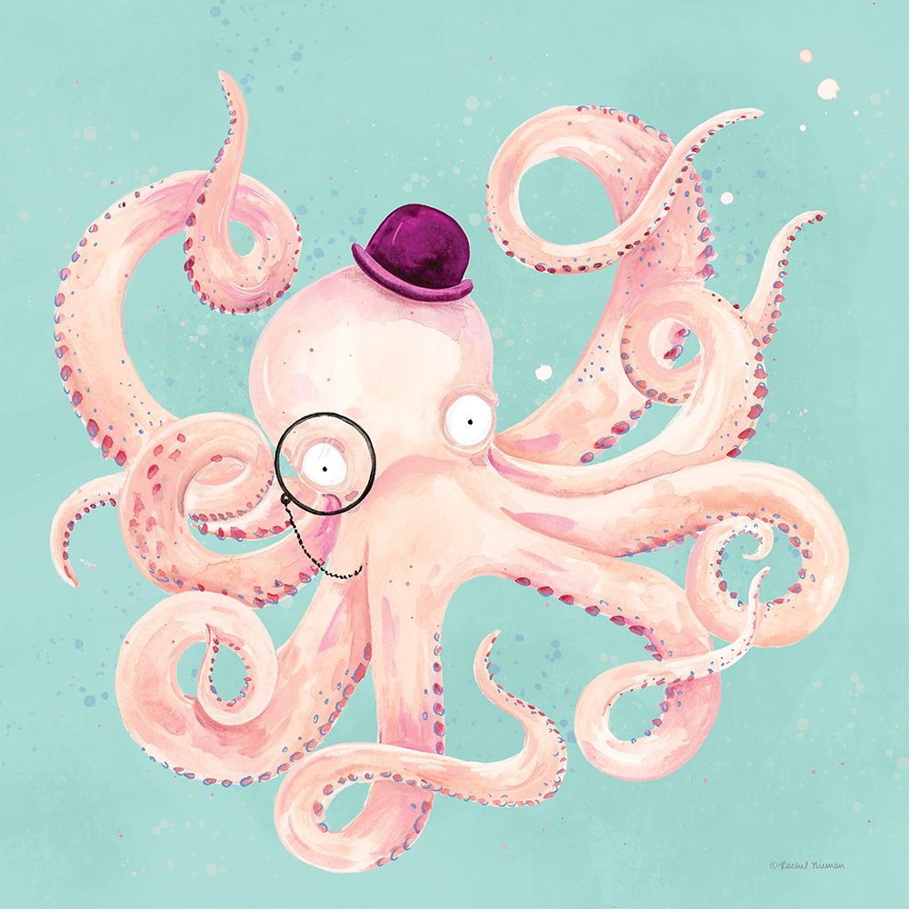 Inquisitive Octopus art print by Rachel Nieman for $57.95 CAD