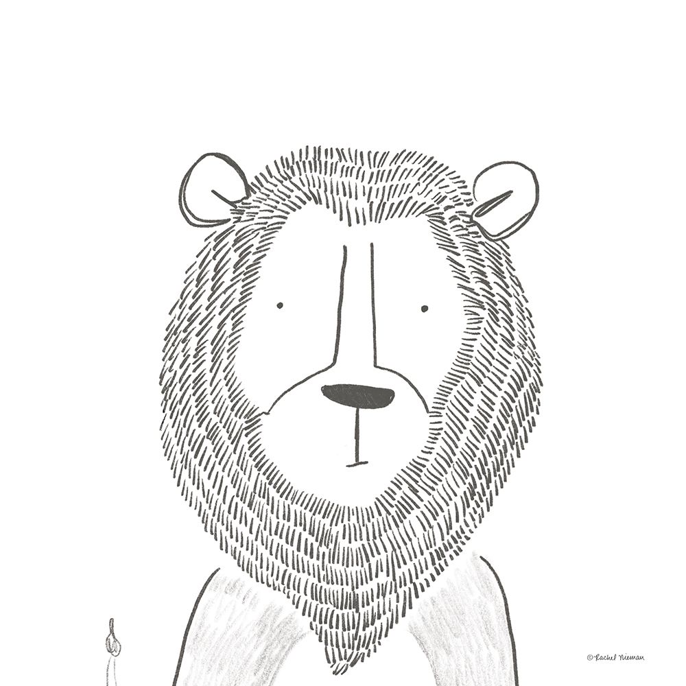 Lion Line Drawing 1 art print by Rachel Nieman for $57.95 CAD