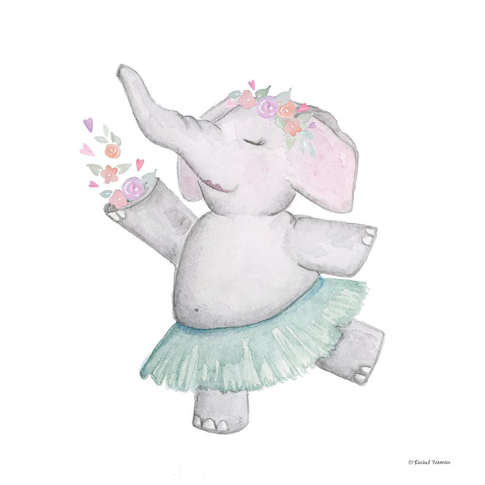 Elephant Ballerina art print by Rachel Nieman for $57.95 CAD