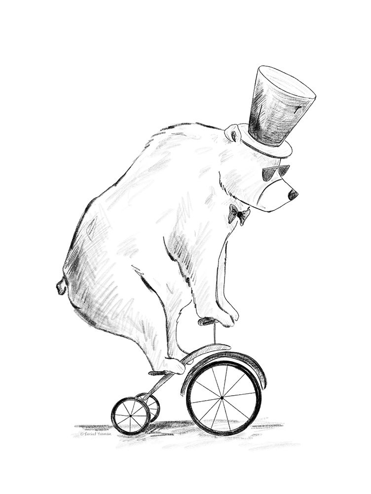 Bear on a Bike art print by Rachel Nieman for $57.95 CAD
