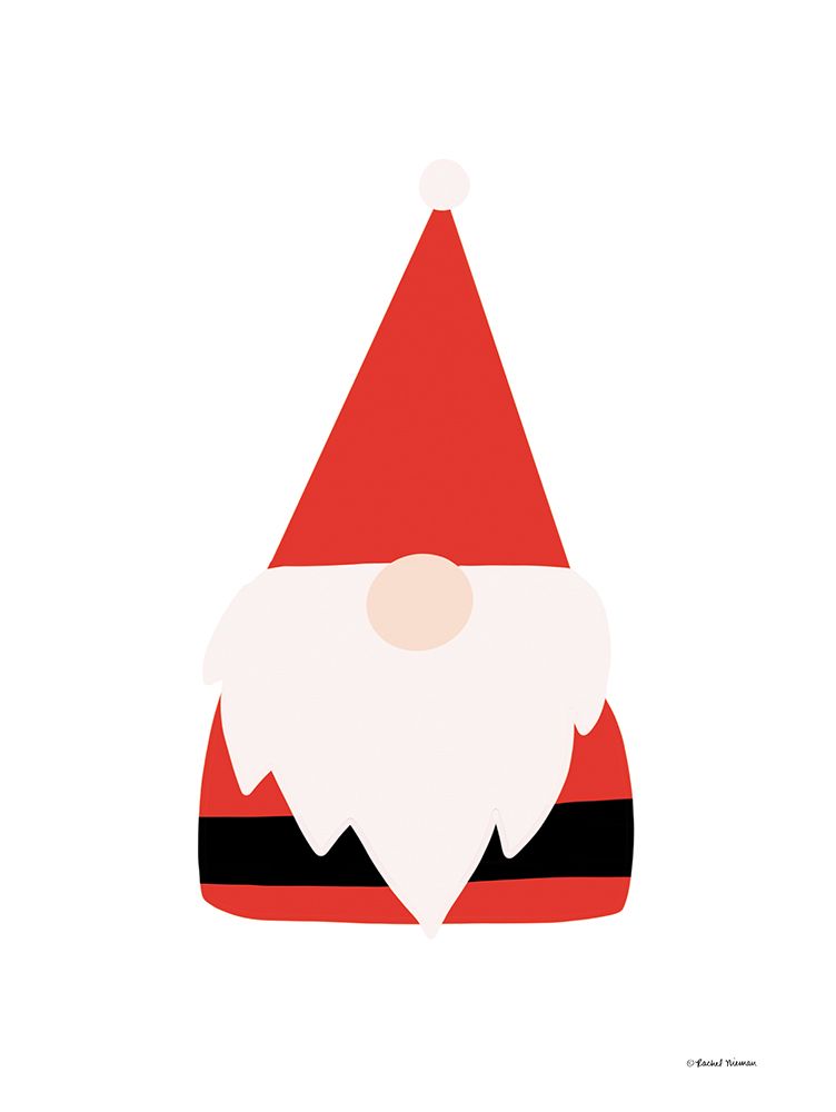 Simple Santa Gnome art print by Rachel Nieman for $57.95 CAD