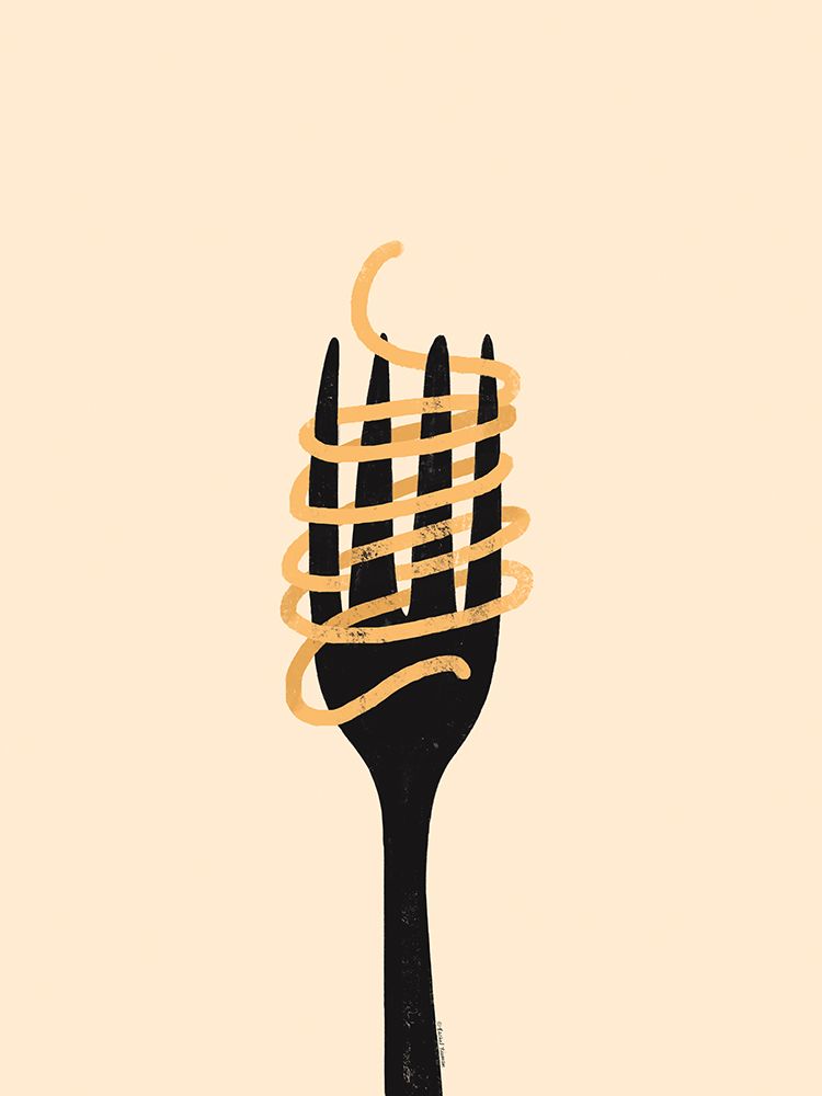 Spaghetti Fork art print by Rachel Nieman for $57.95 CAD
