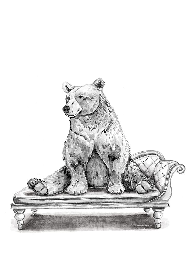 Chaise Lounge Bear art print by Rachel Nieman for $57.95 CAD