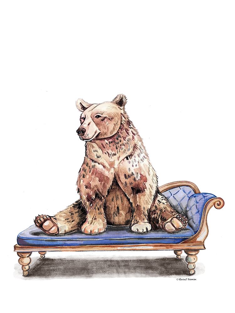 Chaise Lounge Bear art print by Rachel Nieman for $57.95 CAD