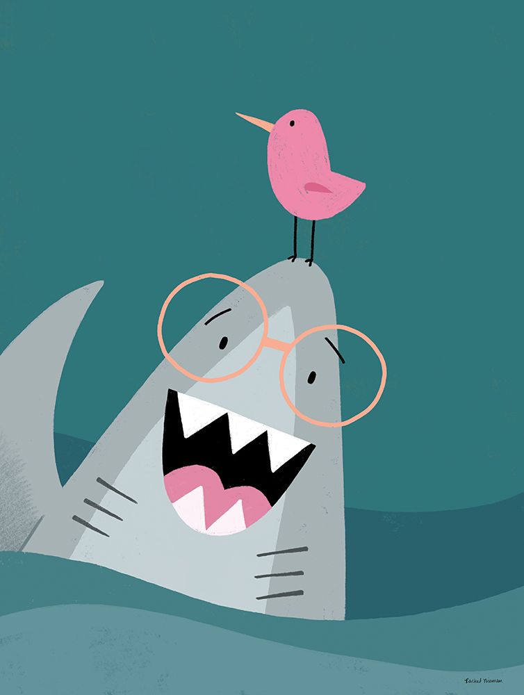 The Friendliest Shark art print by Rachel Nieman for $57.95 CAD