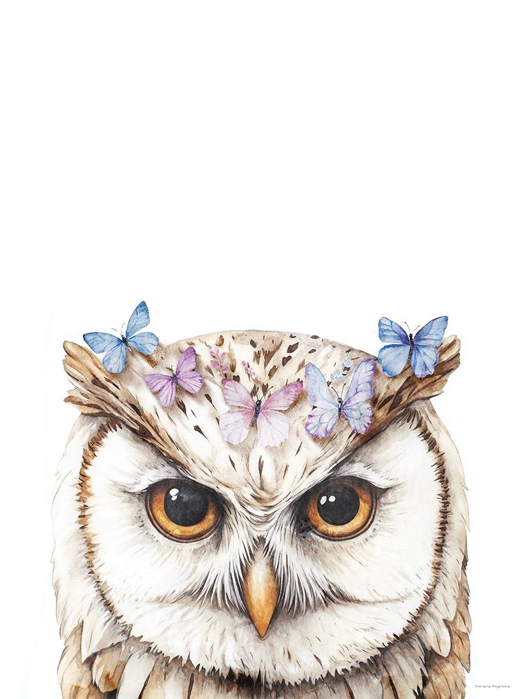 Owl and Butterfly Wings art print by Svetlana Aleinikova for $57.95 CAD