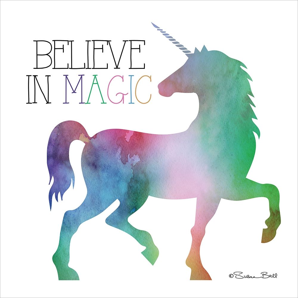Believe in Magic Unicorn art print by Susan Ball for $57.95 CAD